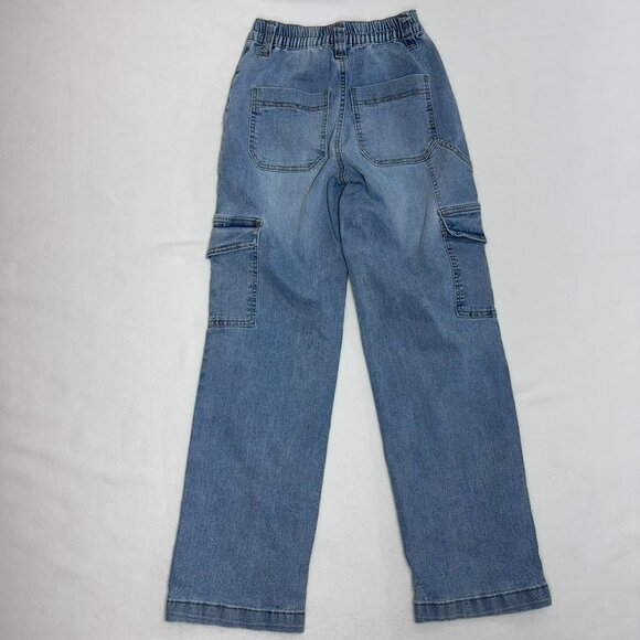 Gogo Jeans Skater Jean Collection Size 00/23 Light Wash Y2K Wide Leg Cargo Style - Picture 2 of 10